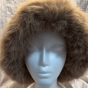 Plush Tan Faux Fur Hat